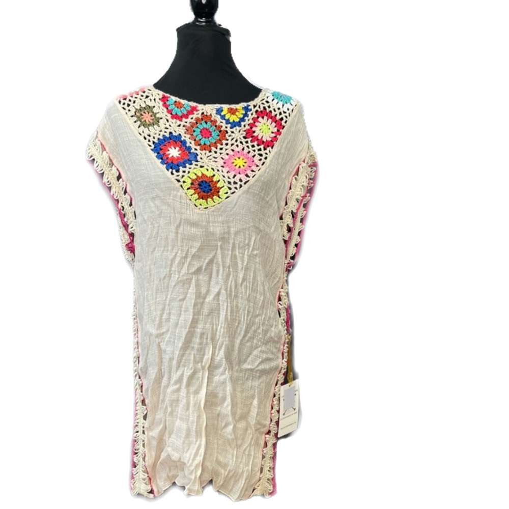California moonrise- Sheer crochet beach cover up